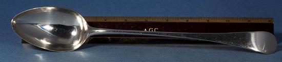 A large George III silver basting spoon, Length 12 ¾”/325mm Weight: 4.6oz/129grms